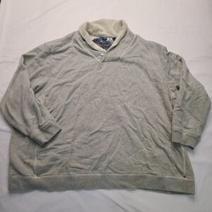 E1 Tommy Bahama Men's Size 5XB Stone New Haven Shawl Sweater Pullover